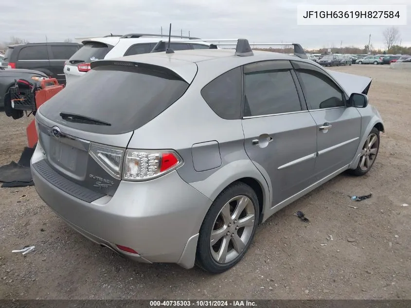 2009 Subaru Impreza Outback Sport VIN: JF1GH63619H827584 Lot: 40735303