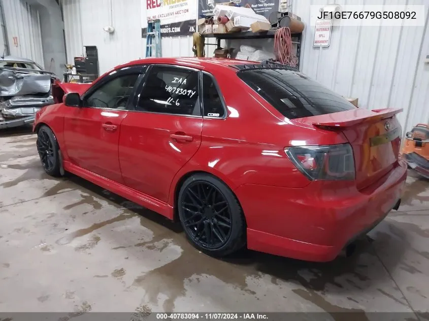 2009 Subaru Impreza Wrx VIN: JF1GE76679G508092 Lot: 40783094