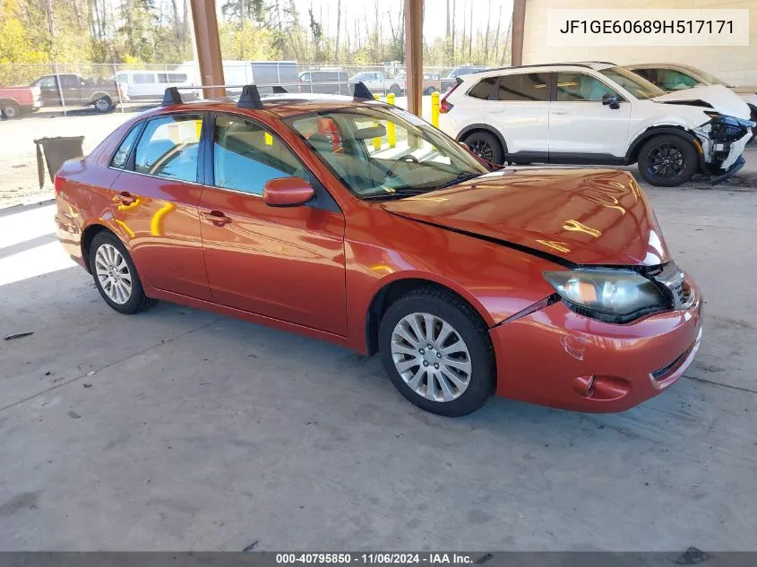 2009 Subaru Impreza 2.5I VIN: JF1GE60689H517171 Lot: 40795850