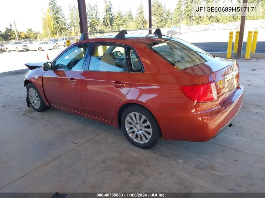 2009 Subaru Impreza 2.5I VIN: JF1GE60689H517171 Lot: 40795850