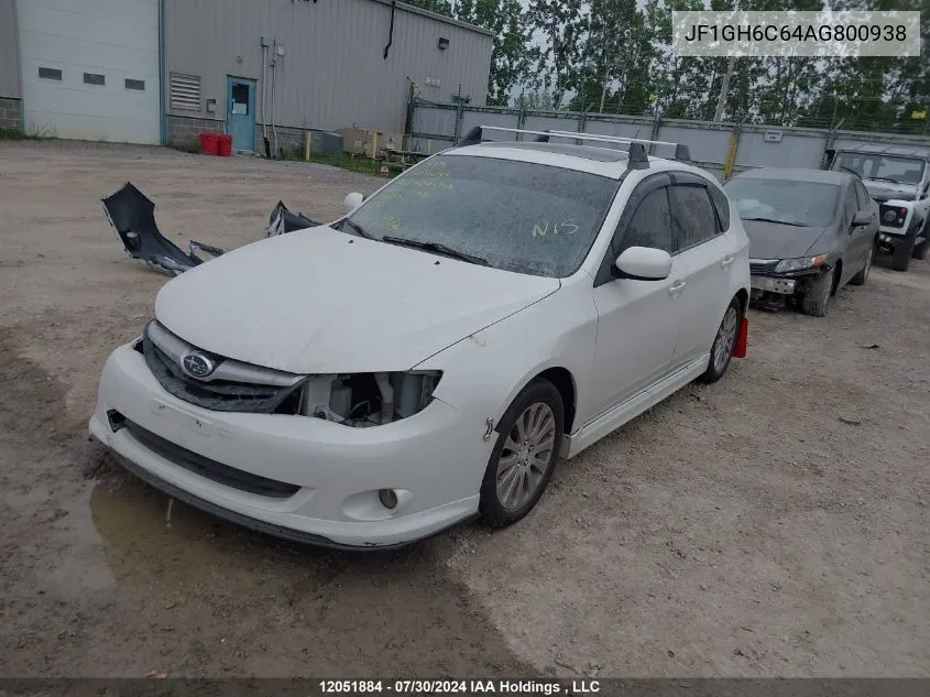 2010 Subaru Impreza VIN: JF1GH6C64AG800938 Lot: 12051884