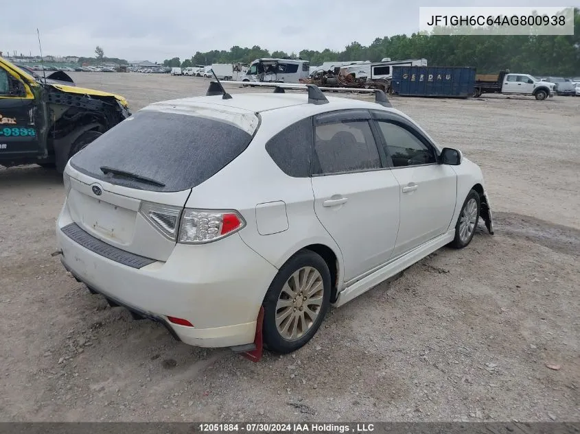 2010 Subaru Impreza VIN: JF1GH6C64AG800938 Lot: 12051884