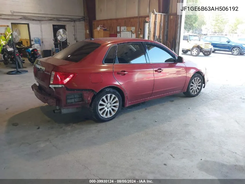 2010 Subaru Impreza 2.5I Premium VIN: JF1GE6B63AH506192 Lot: 39930124