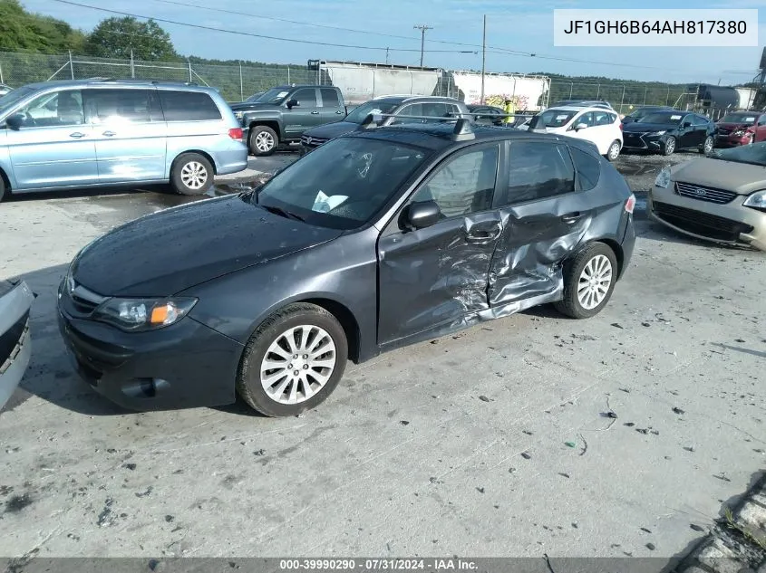 2010 Subaru Impreza 2.5I Premium VIN: JF1GH6B64AH817380 Lot: 39990290