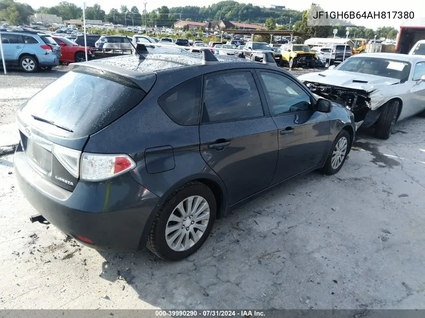 JF1GH6B64AH817380 2010 Subaru Impreza 2.5I Premium