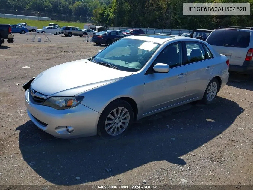 2010 Subaru Impreza 2.5I Premium VIN: JF1GE6B60AH504528 Lot: 40268996