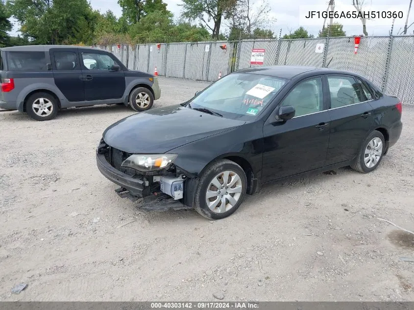 2010 Subaru Impreza 2.5I VIN: JF1GE6A65AH510360 Lot: 40303142