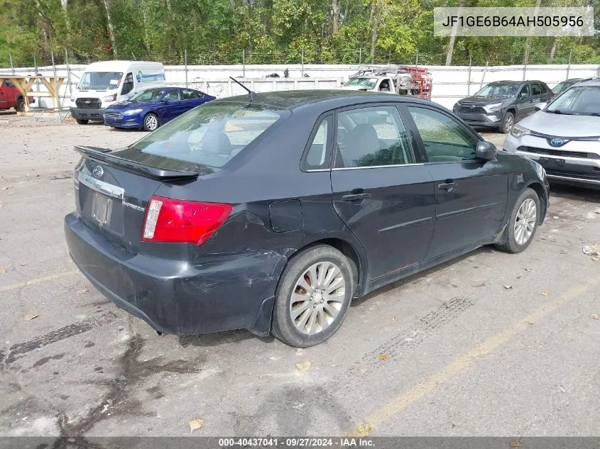 2010 Subaru Impreza 2.5I Premium VIN: JF1GE6B64AH505956 Lot: 40437041