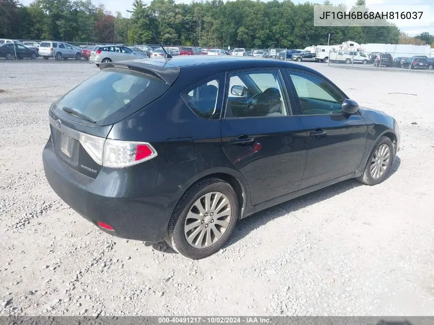 2010 Subaru Impreza 2.5I Premium VIN: JF1GH6B68AH816037 Lot: 40491217