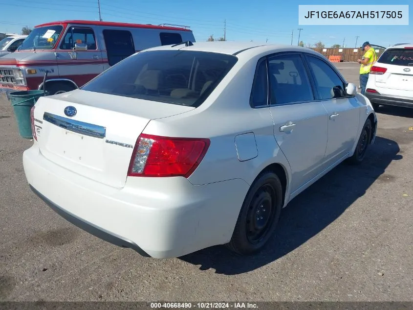 2010 Subaru Impreza 2.5I VIN: JF1GE6A67AH517505 Lot: 40668490