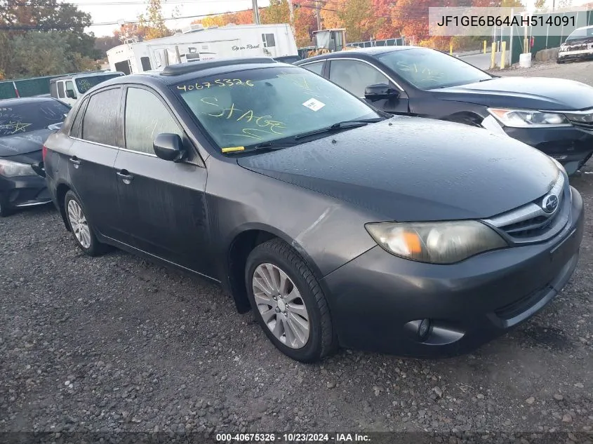 2010 Subaru Impreza 2.5I Premium VIN: JF1GE6B64AH514091 Lot: 40675326