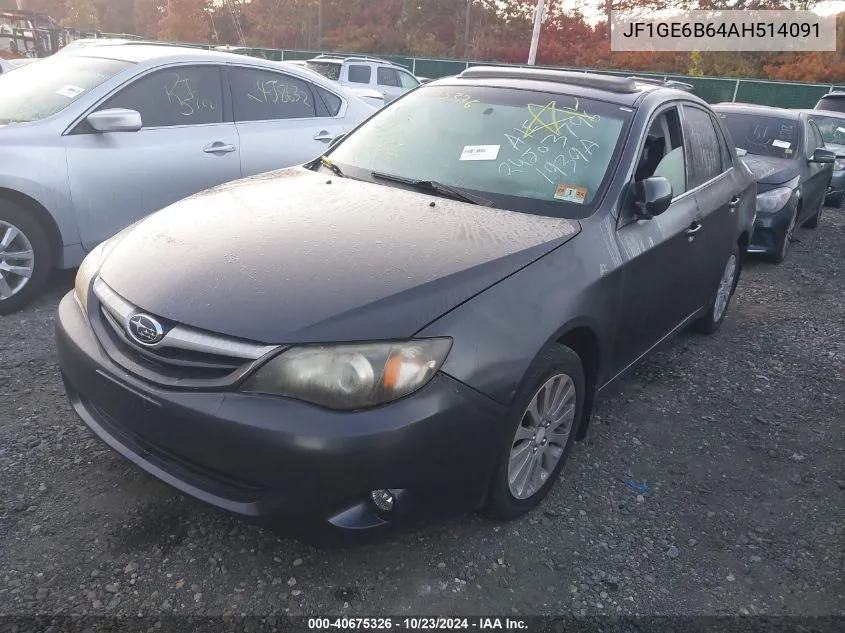 2010 Subaru Impreza 2.5I Premium VIN: JF1GE6B64AH514091 Lot: 40675326