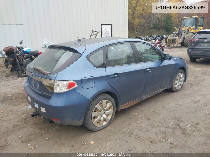 2010 Subaru Impreza 2.5I VIN: JF1GH6A62AG826599 Lot: 40688870