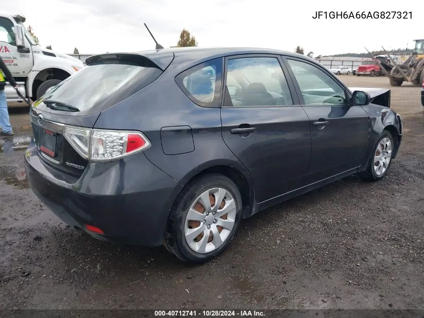 2010 Subaru Impreza 2.5I VIN: JF1GH6A66AG827321 Lot: 40712741