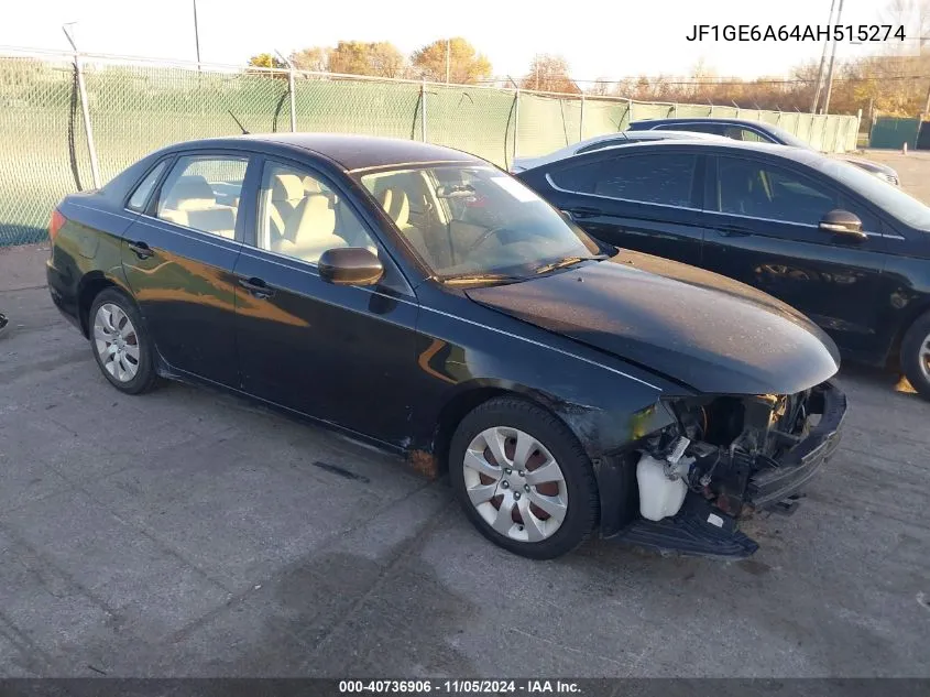 2010 Subaru Impreza 2.5I VIN: JF1GE6A64AH515274 Lot: 40736906