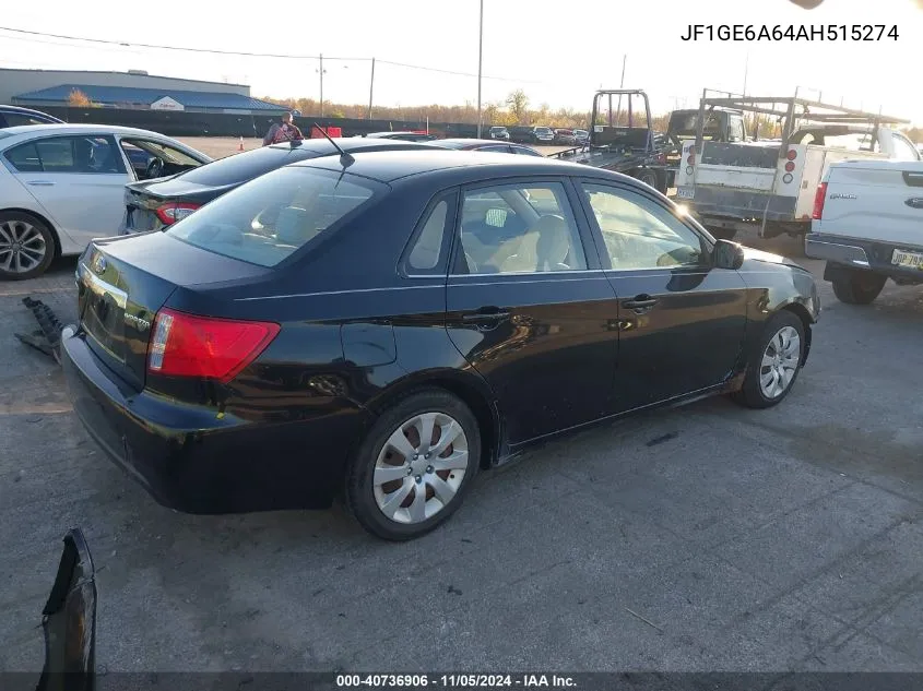 2010 Subaru Impreza 2.5I VIN: JF1GE6A64AH515274 Lot: 40736906