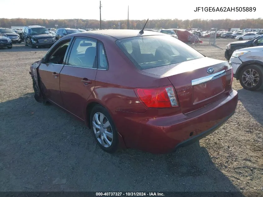 2010 Subaru Impreza 2.5I VIN: JF1GE6A62AH505889 Lot: 40737327