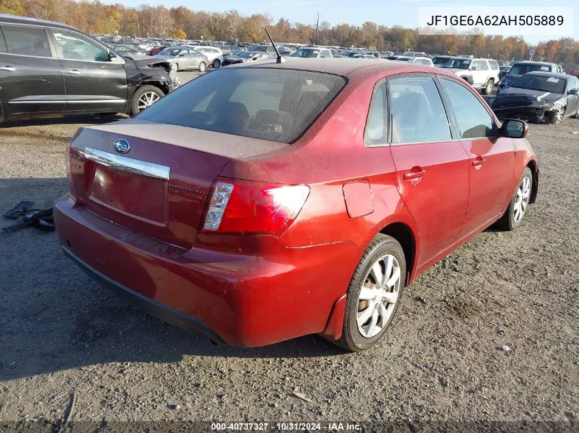 2010 Subaru Impreza 2.5I VIN: JF1GE6A62AH505889 Lot: 40737327