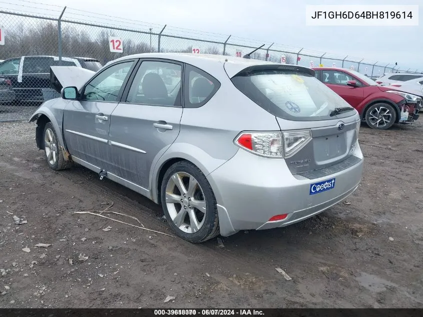 2011 Subaru Impreza Outback Sport VIN: JF1GH6D64BH819614 Lot: 39618370