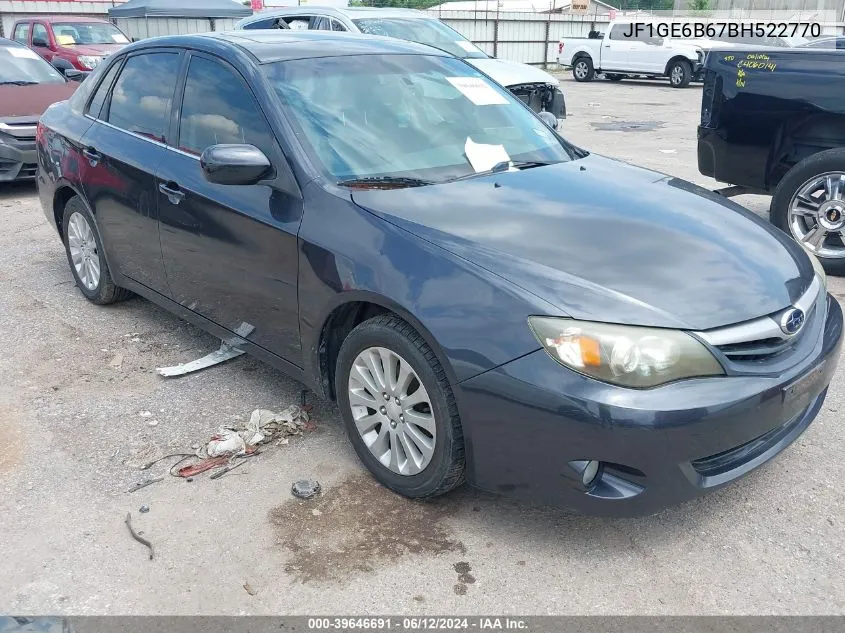 2011 Subaru Impreza 2.5I Premium VIN: JF1GE6B67BH522770 Lot: 39646691