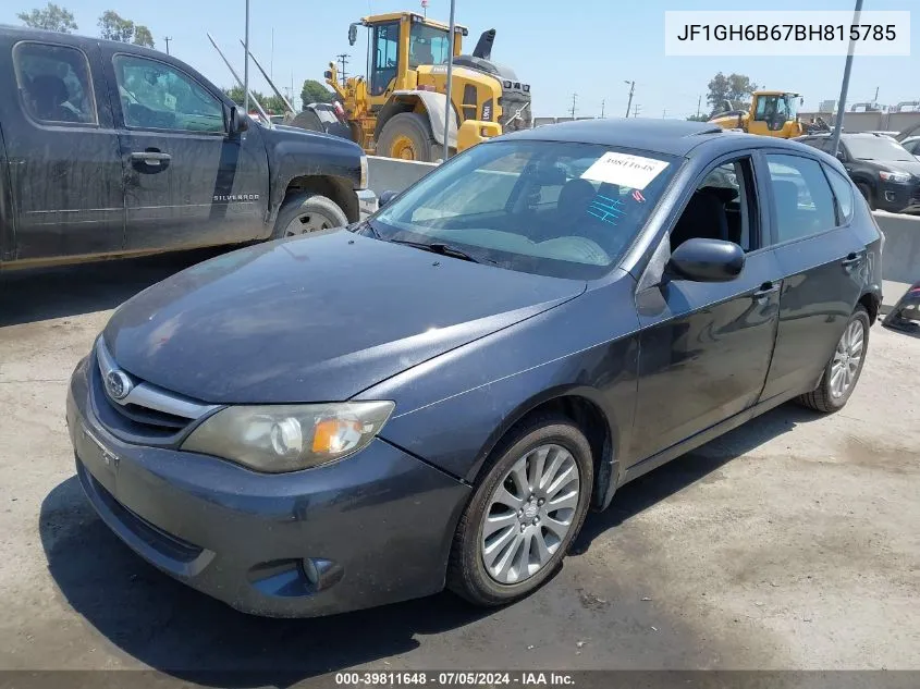 JF1GH6B67BH815785 2011 Subaru Impreza 2.5I Premium