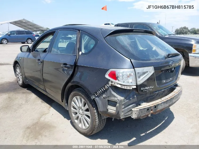 JF1GH6B67BH815785 2011 Subaru Impreza 2.5I Premium