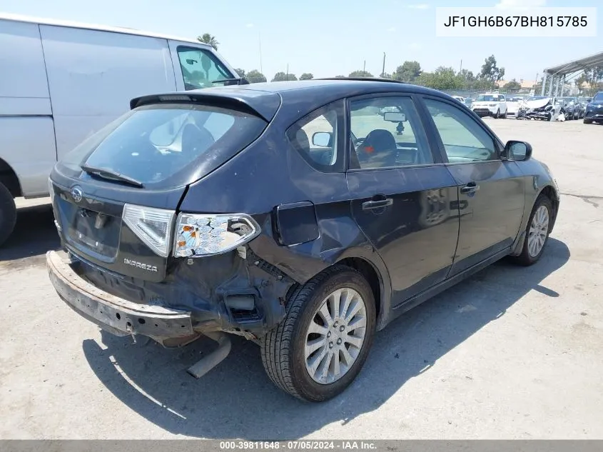 JF1GH6B67BH815785 2011 Subaru Impreza 2.5I Premium