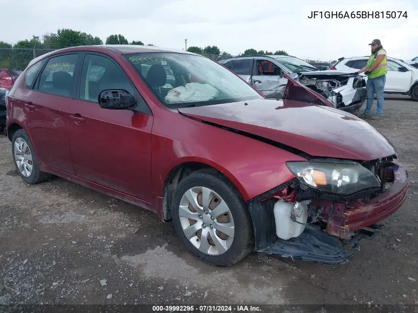 2011 Subaru Impreza 2.5I VIN: JF1GH6A65BH815074 Lot: 39992295