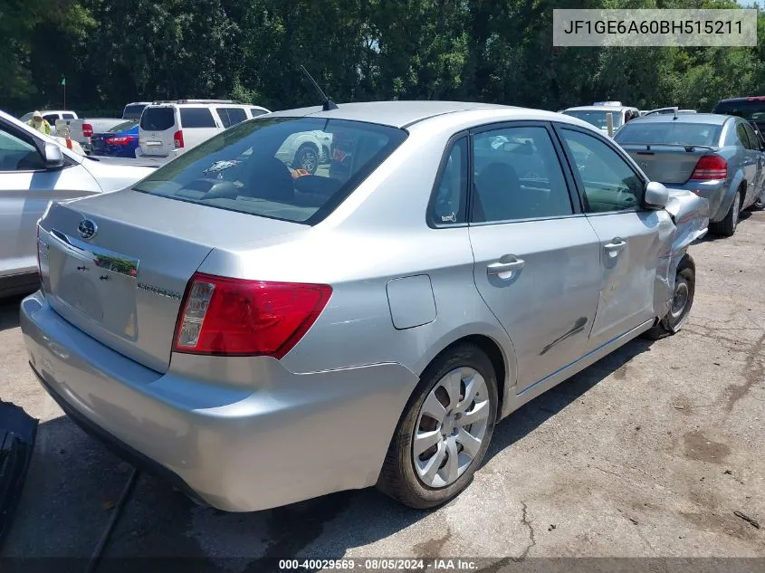 2011 Subaru Impreza 2.5I VIN: JF1GE6A60BH515211 Lot: 40029569