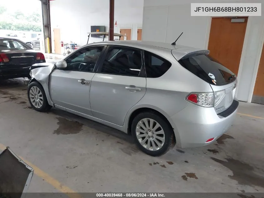 2011 Subaru Impreza 2.5I Premium VIN: JF1GH6B68BH801233 Lot: 40039468