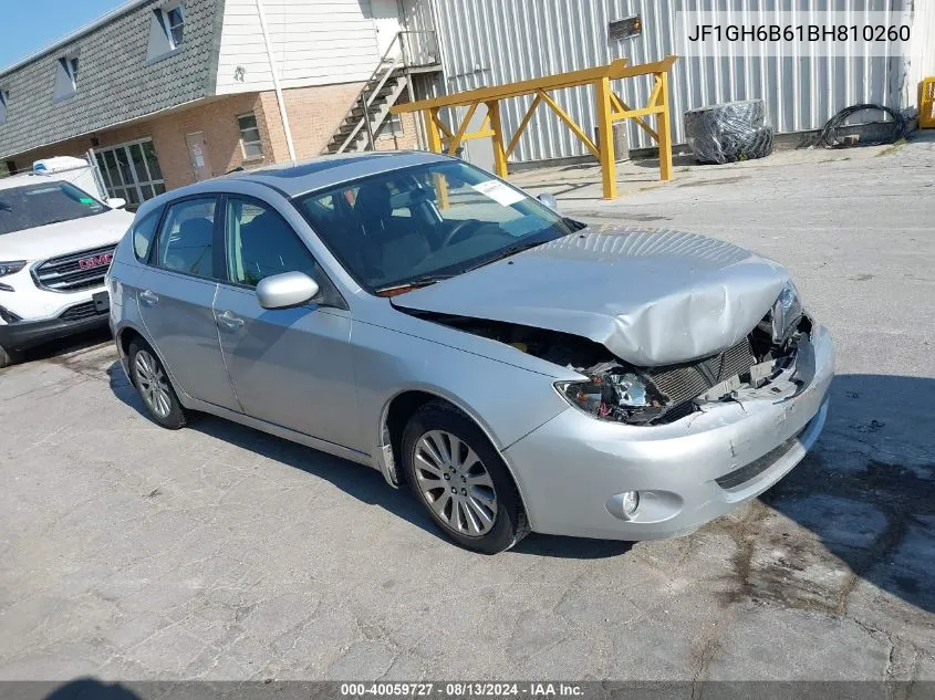 JF1GH6B61BH810260 2011 Subaru Impreza 2.5I Premium