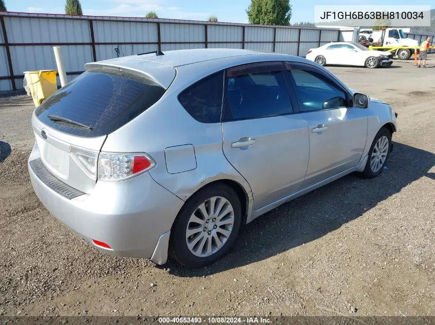 2011 Subaru Impreza 2.5I Premium VIN: JF1GH6B63BH810034 Lot: 40553493