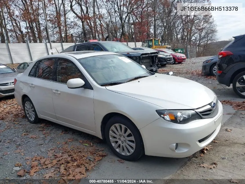 2011 Subaru Impreza 2.5I Premium VIN: JF1GE6B66BH513378 Lot: 40780485