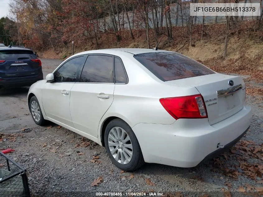 2011 Subaru Impreza 2.5I Premium VIN: JF1GE6B66BH513378 Lot: 40780485