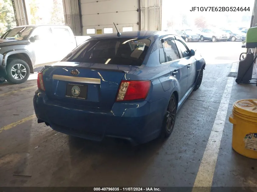 2011 Subaru Impreza Wrx VIN: JF1GV7E62BG524644 Lot: 40896228