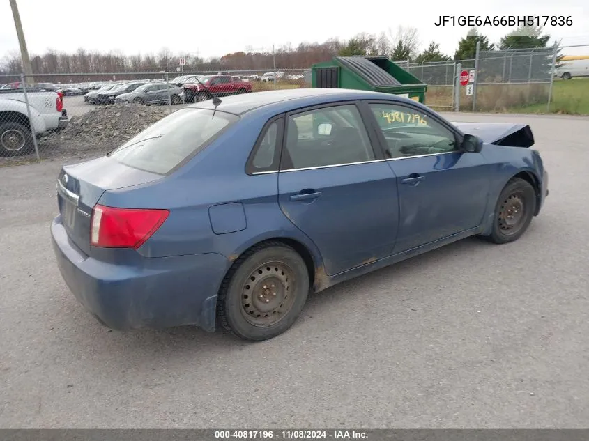 2011 Subaru Impreza 2.5I VIN: JF1GE6A66BH517836 Lot: 40817196