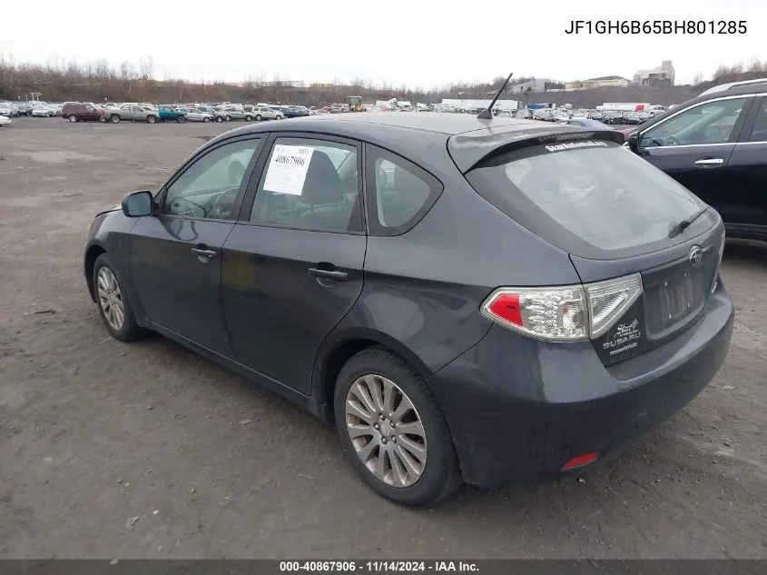 2011 Subaru Impreza 2.5I Premium VIN: JF1GH6B65BH801285 Lot: 40867906