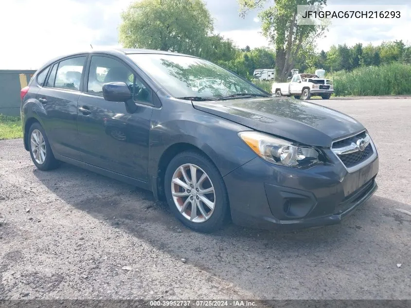 2012 Subaru Impreza 2.0I Premium VIN: JF1GPAC67CH216293 Lot: 39952737