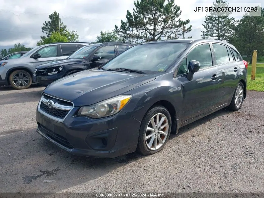 2012 Subaru Impreza 2.0I Premium VIN: JF1GPAC67CH216293 Lot: 39952737