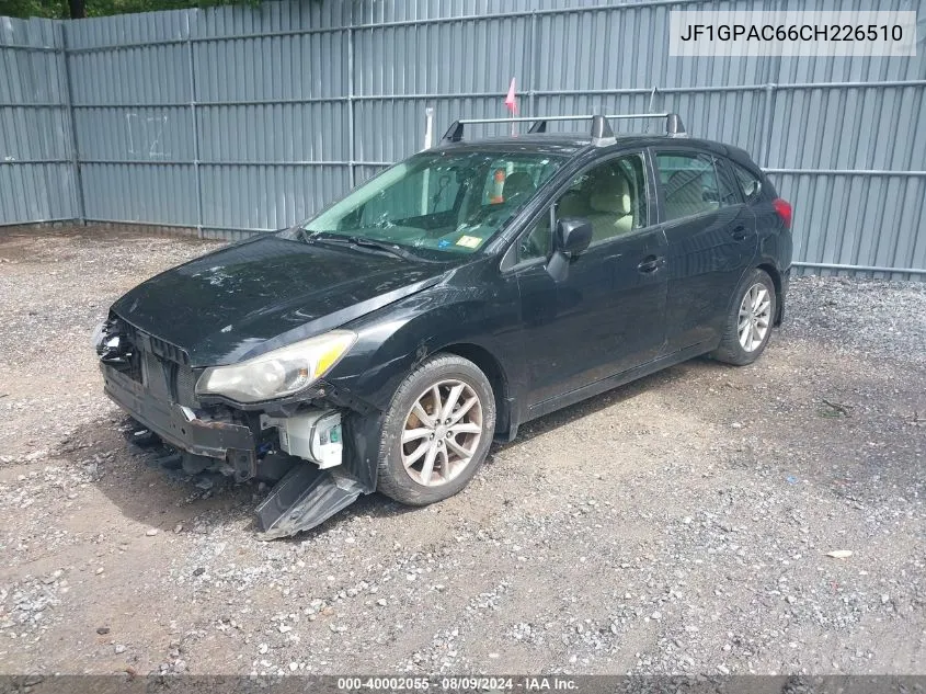 2012 Subaru Impreza 2.0I Premium VIN: JF1GPAC66CH226510 Lot: 40002055