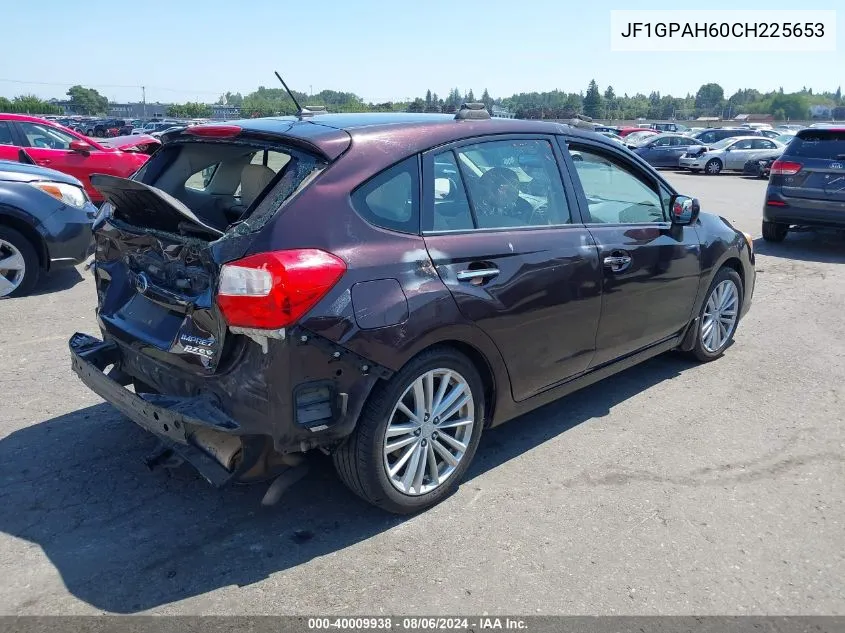 2012 Subaru Impreza 2.0I Limited VIN: JF1GPAH60CH225653 Lot: 40009938