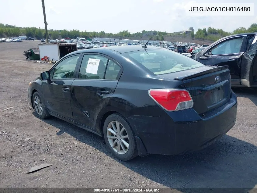 2012 Subaru Impreza 2.0I Premium VIN: JF1GJAC61CH016480 Lot: 40107761