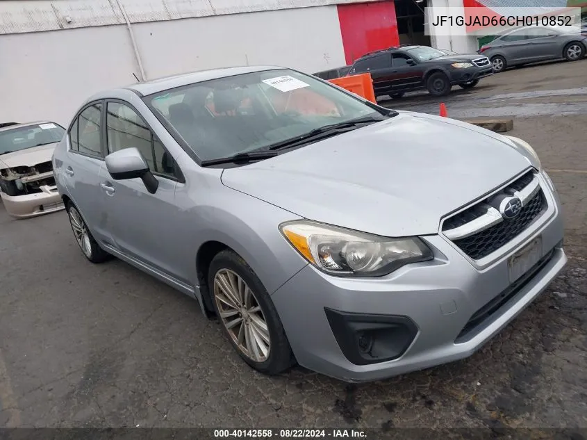 2012 Subaru Impreza 2.0I Premium VIN: JF1GJAD66CH010852 Lot: 40142558