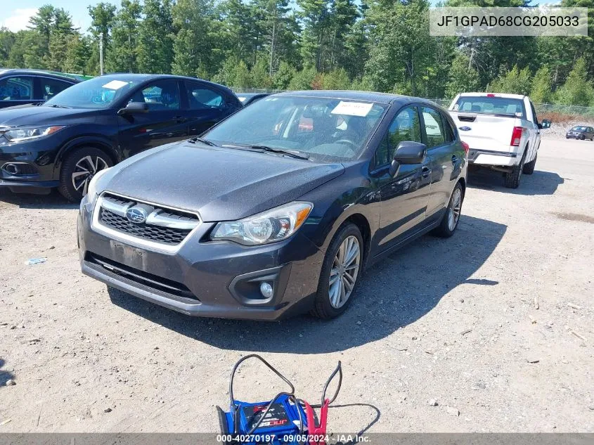 JF1GPAD68CG205033 2012 Subaru Impreza 2.0I Premium