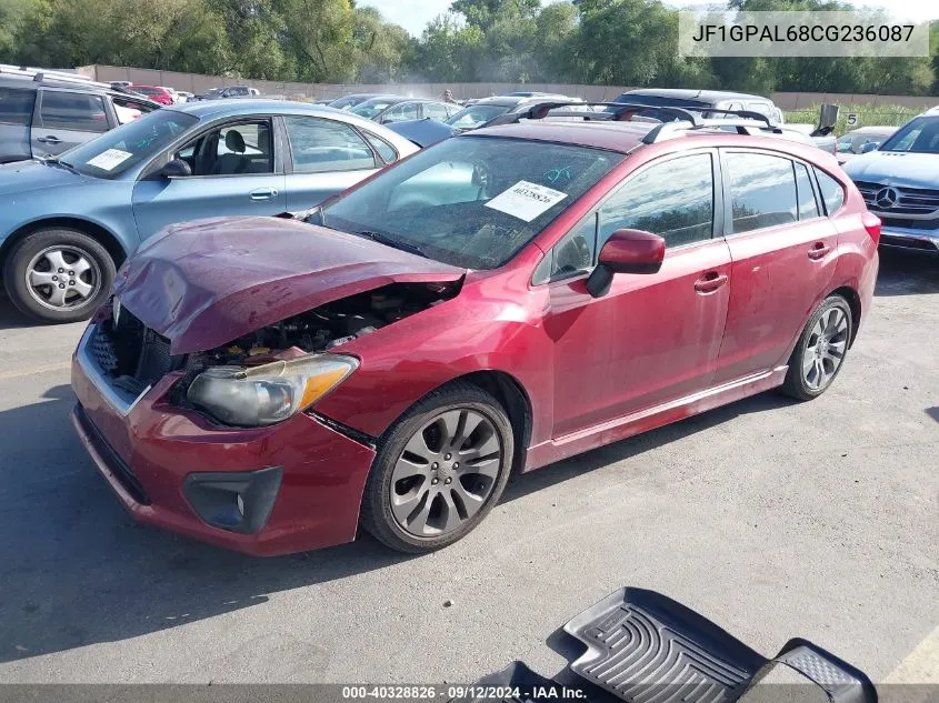 2012 Subaru Impreza Sport Premium VIN: JF1GPAL68CG236087 Lot: 40328826