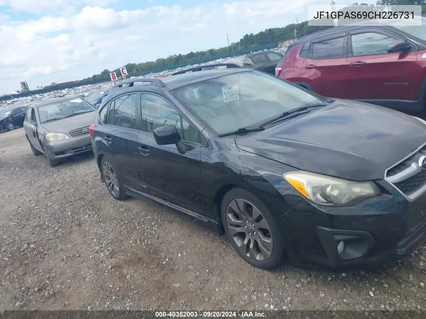 2012 Subaru Impreza 2.0I Sport Limited VIN: JF1GPAS69CH226731 Lot: 40352003