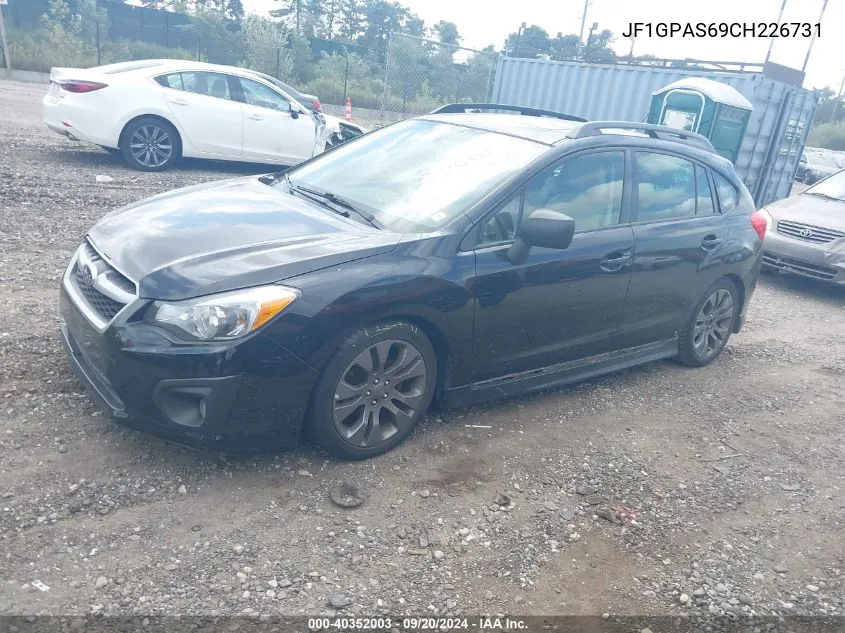 2012 Subaru Impreza 2.0I Sport Limited VIN: JF1GPAS69CH226731 Lot: 40352003