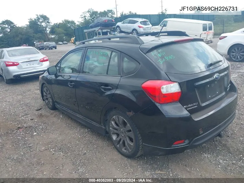 2012 Subaru Impreza 2.0I Sport Limited VIN: JF1GPAS69CH226731 Lot: 40352003