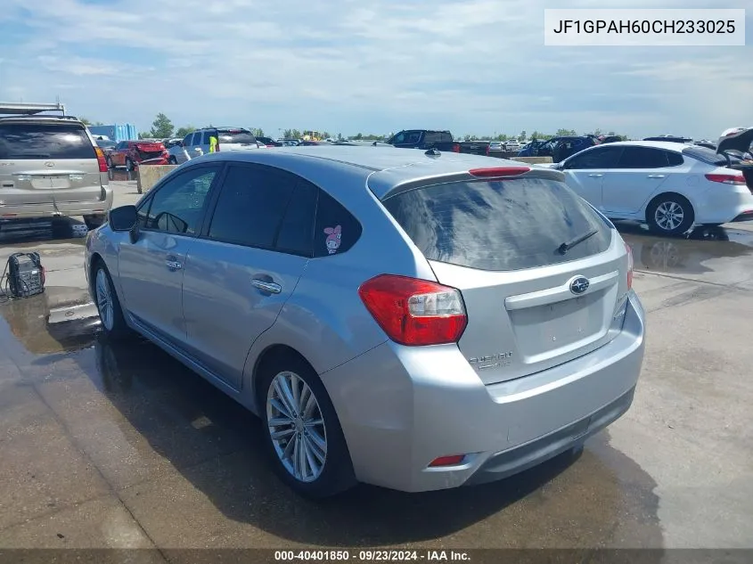 2012 Subaru Impreza 2.0I Limited VIN: JF1GPAH60CH233025 Lot: 40401850