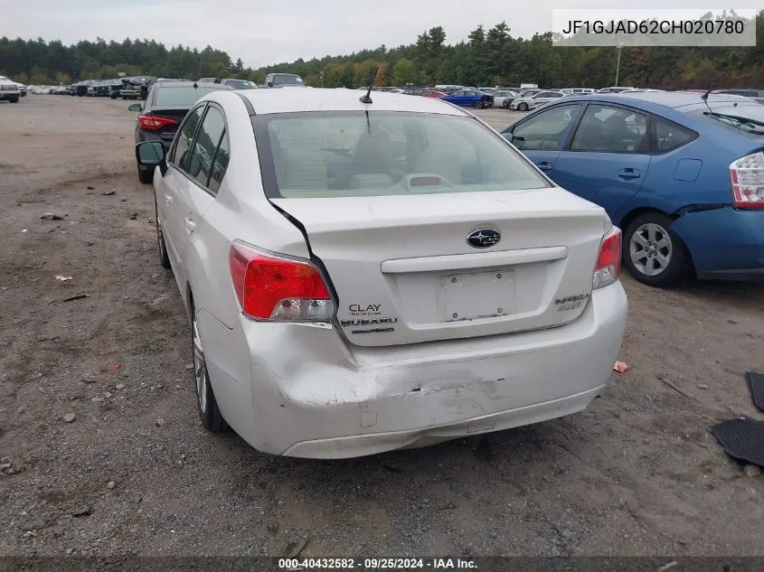 2012 Subaru Impreza 2.0I Premium VIN: JF1GJAD62CH020780 Lot: 40432582